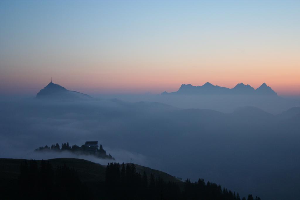 Ehrenbachhöhe on Top of the Mountain Kitzbühel Exterior foto