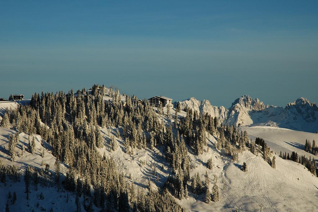 Ehrenbachhöhe on Top of the Mountain Kitzbühel Exterior foto